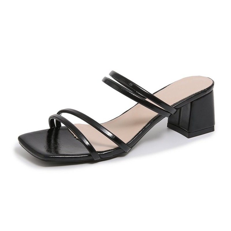 Crossfit Ladies - Nuove signore tacchi quadrati eleganti pantofole